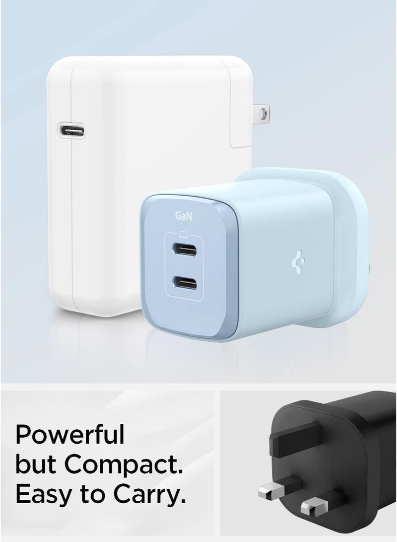 Spigen ArcStation Pro GaN 652 Total 65W Dual Ports USB C Charger PD 3.0 Charging Adapter - Midnight Black - Image 4