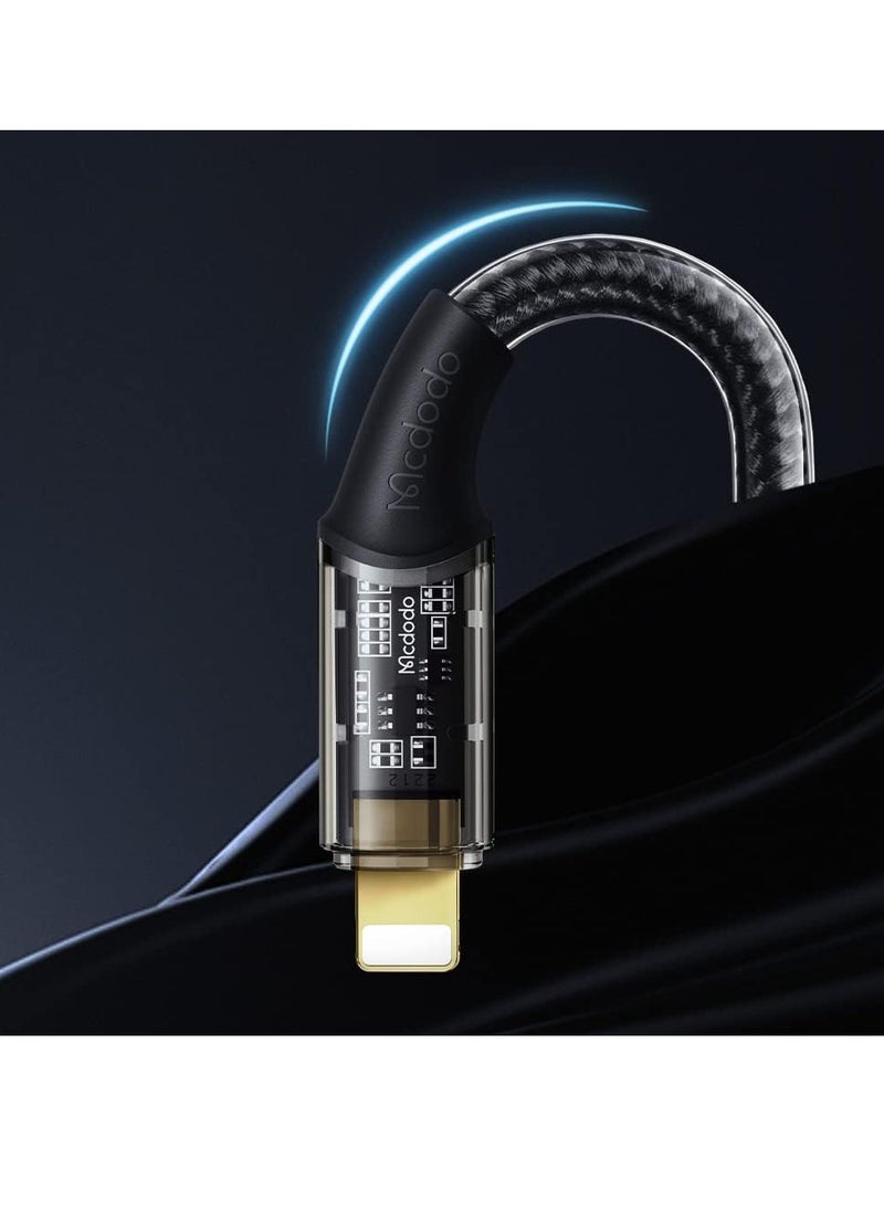Mcdodo - CA-1590/CA-1591 1.2 Meter 3A 36W Type-C to Lightning Transparent Data Cable - Image 1