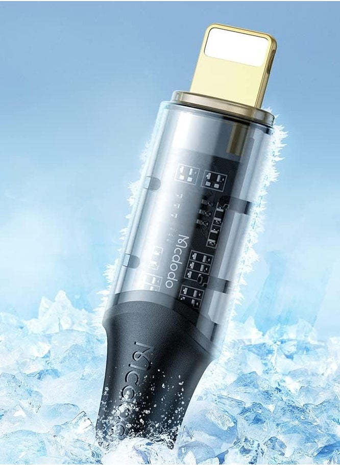 Mcdodo - CA-1590/CA-1591 1.2 Meter 3A 36W Type-C to Lightning Transparent Data Cable - Image 1