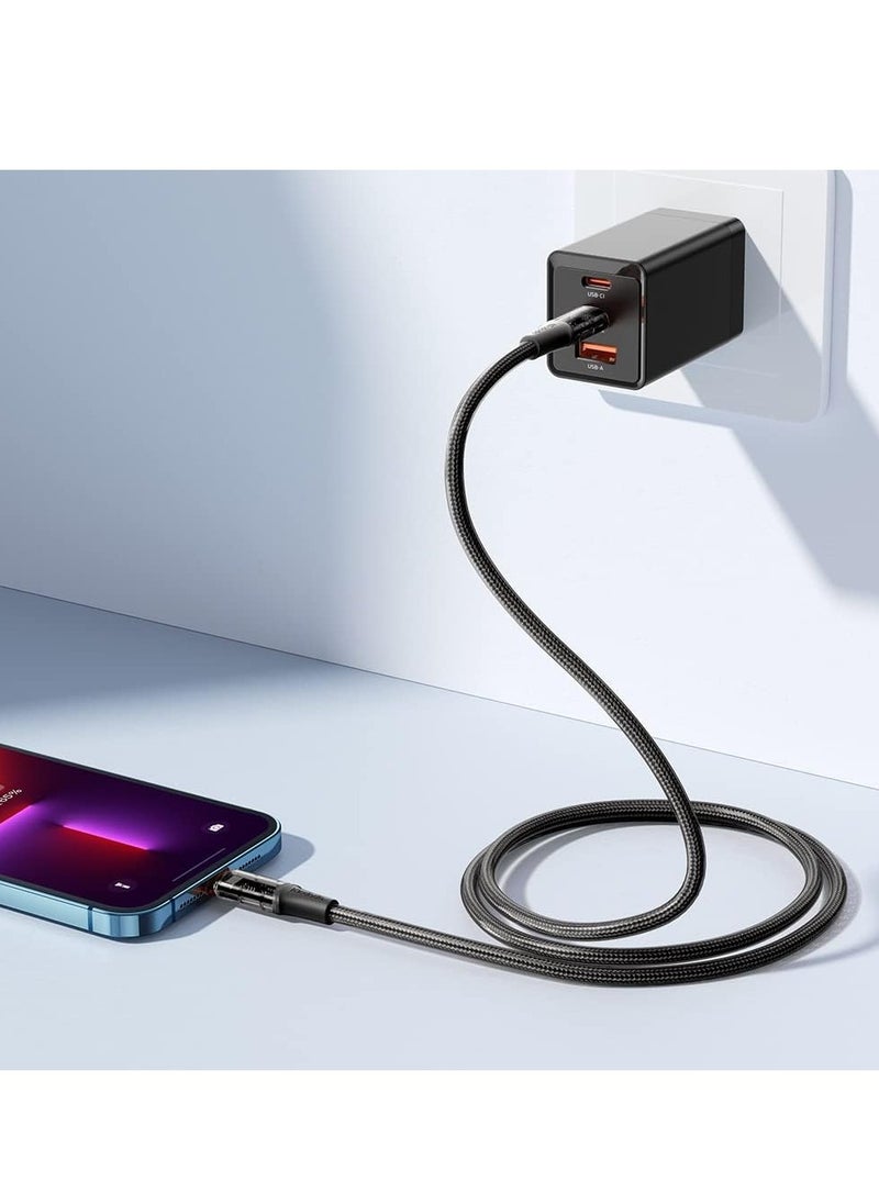 Mcdodo - CA-1590/CA-1591 1.2 Meter 3A 36W Type-C to Lightning Transparent Data Cable - Image 1