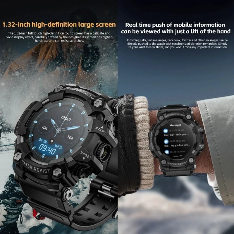 Lokmat Attack GT Enhanced Sports Smart Watch Waterproof Bluetooth Calling Rugged, Black - Image 5