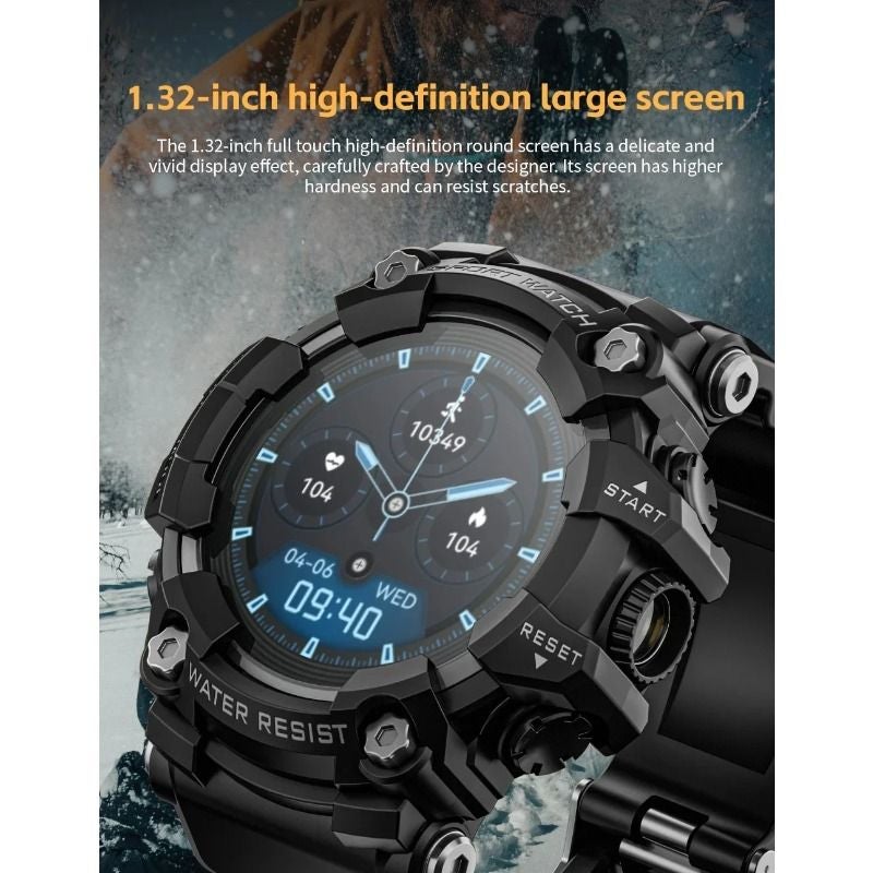 Lokmat Attack GT Enhanced Sports Smart Watch Waterproof Bluetooth Calling Rugged, Black - Image 3