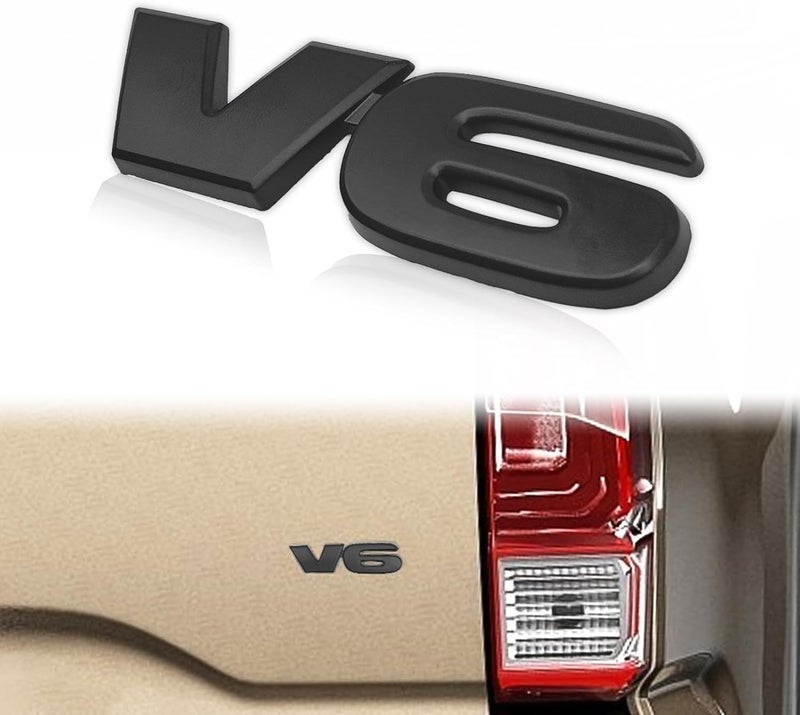 NOTISH Universal V6 Decal Blackout Emblem Sticker - Image 1