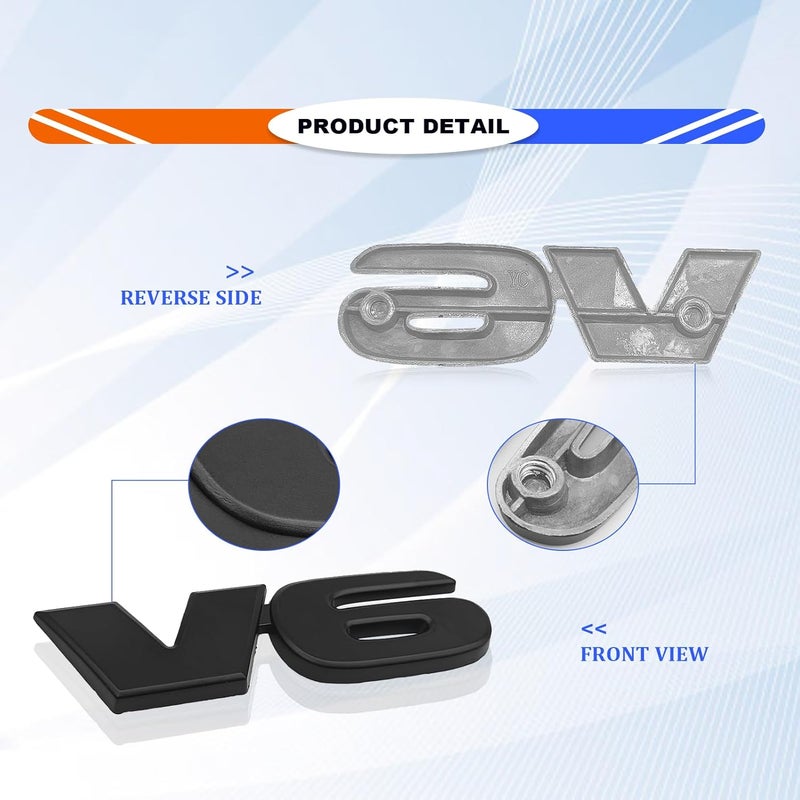 NOTISH Universal V6 Decal Blackout Emblem Sticker - Image 3