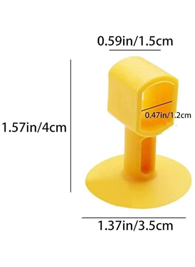 10PCS Outline Door Stop Buffer Silicone Lever Door Handle Stopper stopper Easy to Install Protect Walls Glass and Furniture from Damage Door per Clear Rubber Door - Image 2