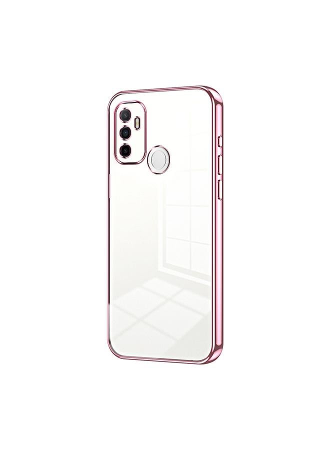 اس-توب جراب لهاتف OPPO A53 2020 / A32 / A11s جراب هاتف شفاف مطلي بفتحة دقيقة - Image 1