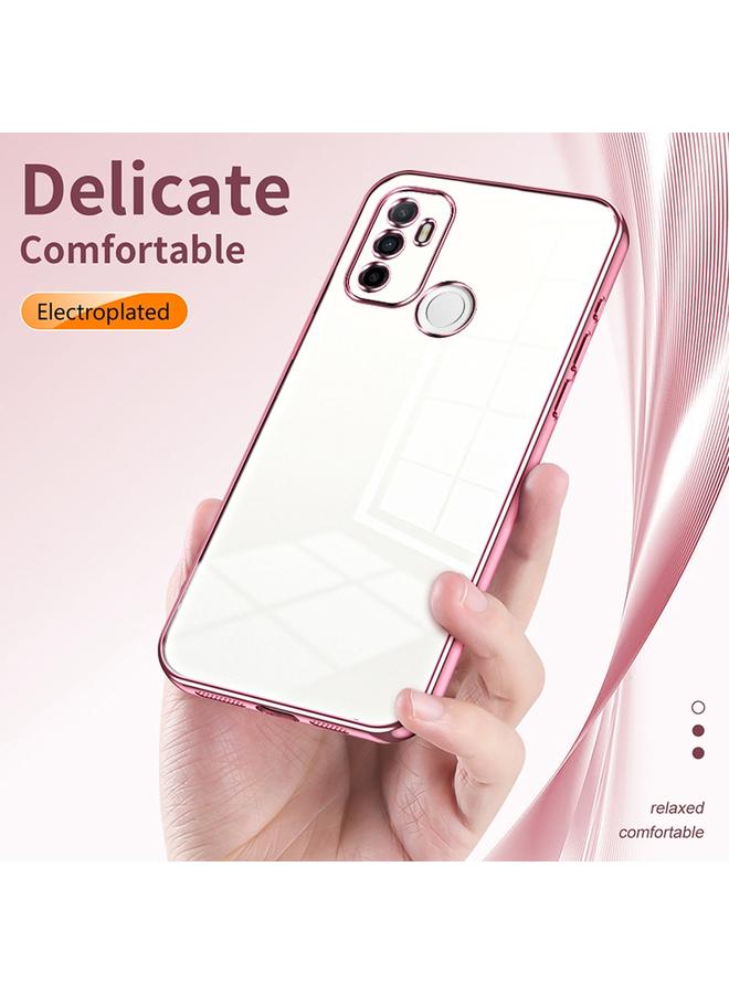 اس-توب جراب لهاتف OPPO A53 2020 / A32 / A11s جراب هاتف شفاف مطلي بفتحة دقيقة - Image 5