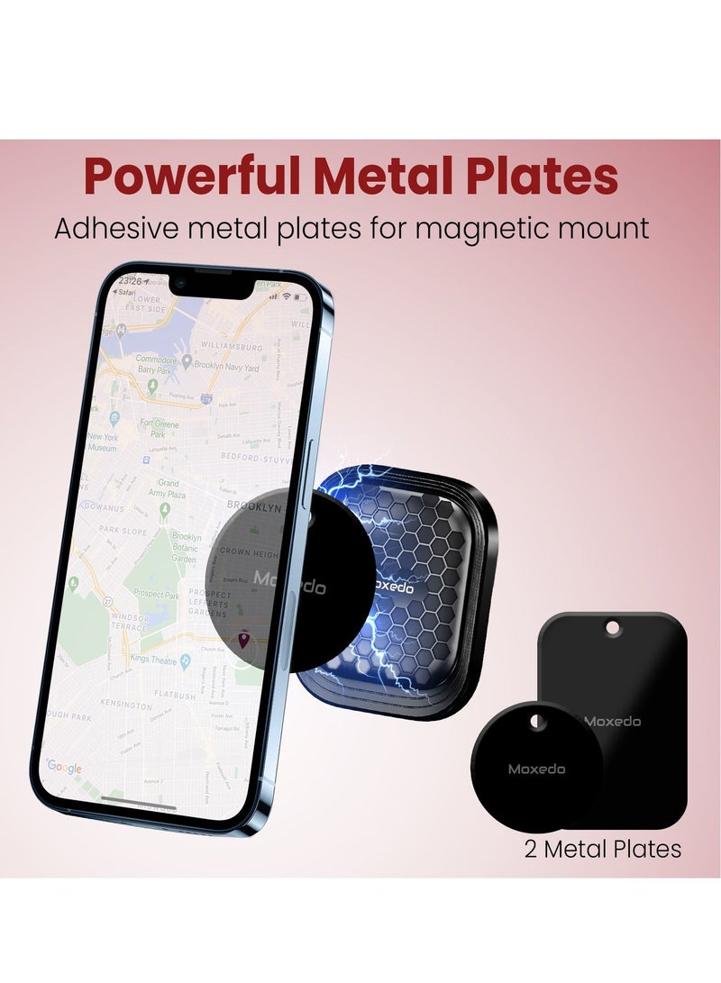 Moxedo Magnetic Car Mount Phone Holder Windshield/Dashboard Flexible Long Arm Gooseneck Strong Suction Base 360 Rotation Compatible For iPhone 13/12/11/XS/X Samsung Galaxy