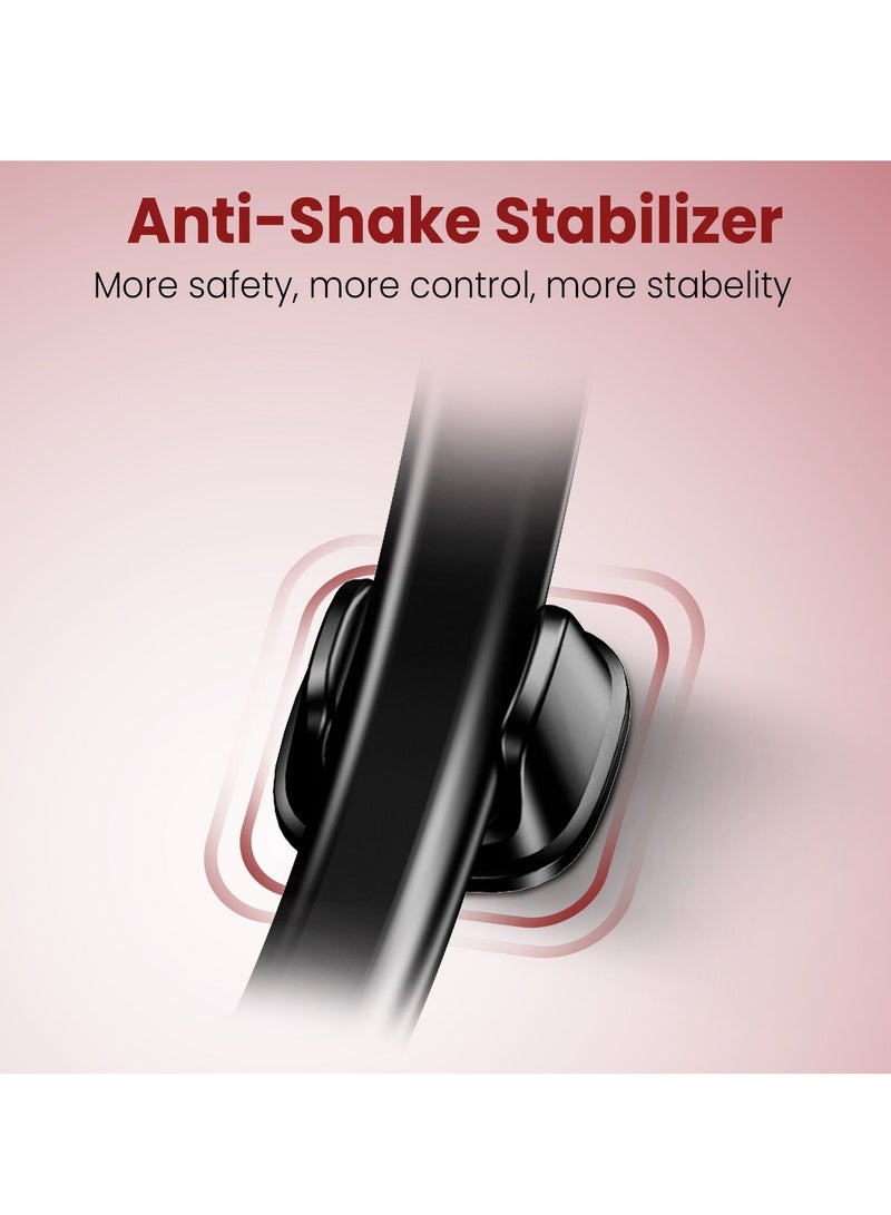 Moxedo Magnetic Car Mount Phone Holder Windshield/Dashboard Flexible Long Arm Gooseneck Strong Suction Base 360 Rotation Compatible For iPhone 13/12/11/XS/X Samsung Galaxy