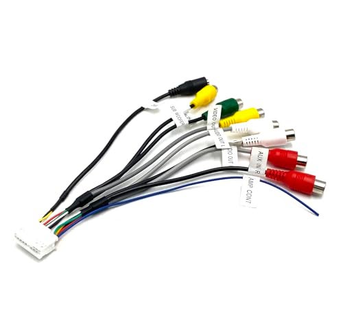Ulifebet 20 Pin Car Radio RCA Audio Replacement Harness with 8 Female RCA Connector Video CVBS, AUX, SUB, and MIC Plugs for Selected Android Car Stereo Radio GPS Head Unit - Image 5