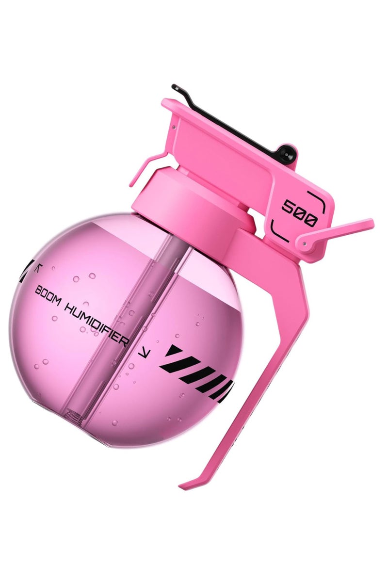 DIGI CORE Humidifiers For Bedroom 500ML, Car Diffuser 3W Power, Up To 8H Working Time, 1100mAh Battery, Dual Mist Modes, Quick Humidification, Air Humidifier Breathing Light, Aroma Diffuser Nano Fine Mist, Essential Oil Diffuser Type-C Charging Port Diffusers For Home Pink - Image 3