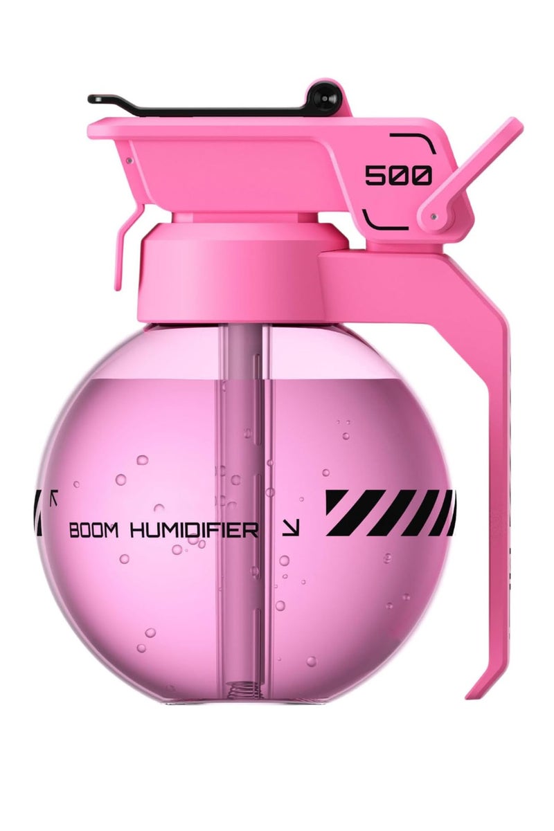 DIGI CORE Humidifiers For Bedroom 500ML, Car Diffuser 3W Power, Up To 8H Working Time, 1100mAh Battery, Dual Mist Modes, Quick Humidification, Air Humidifier Breathing Light, Aroma Diffuser Nano Fine Mist, Essential Oil Diffuser Type-C Charging Port Diffusers For Home Pink - Image 4