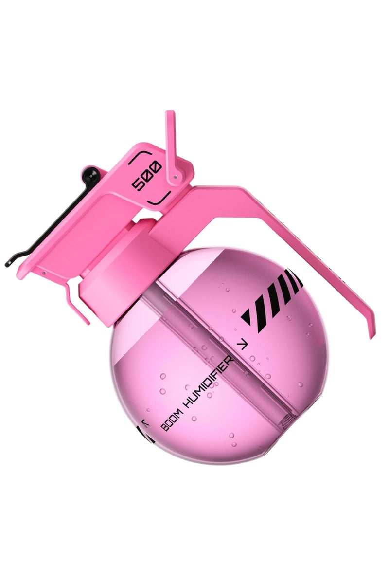 DIGI CORE Humidifiers For Bedroom 500ML, Car Diffuser 3W Power, Up To 8H Working Time, 1100mAh Battery, Dual Mist Modes, Quick Humidification, Air Humidifier Breathing Light, Aroma Diffuser Nano Fine Mist, Essential Oil Diffuser Type-C Charging Port Diffusers For Home Pink - Image 5