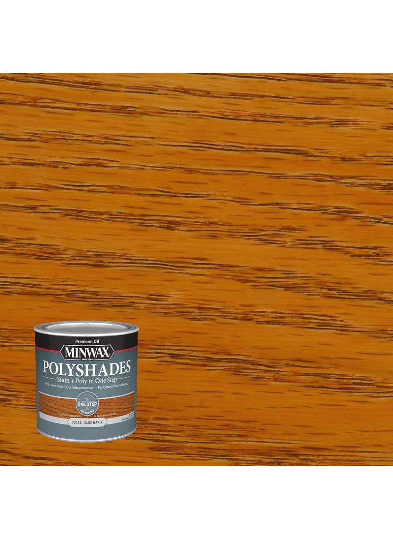 Minwax Minwax PolyShades Wood Stain  Polyurethane Finish   Pint Olde Maple Gloss  - Image 3
