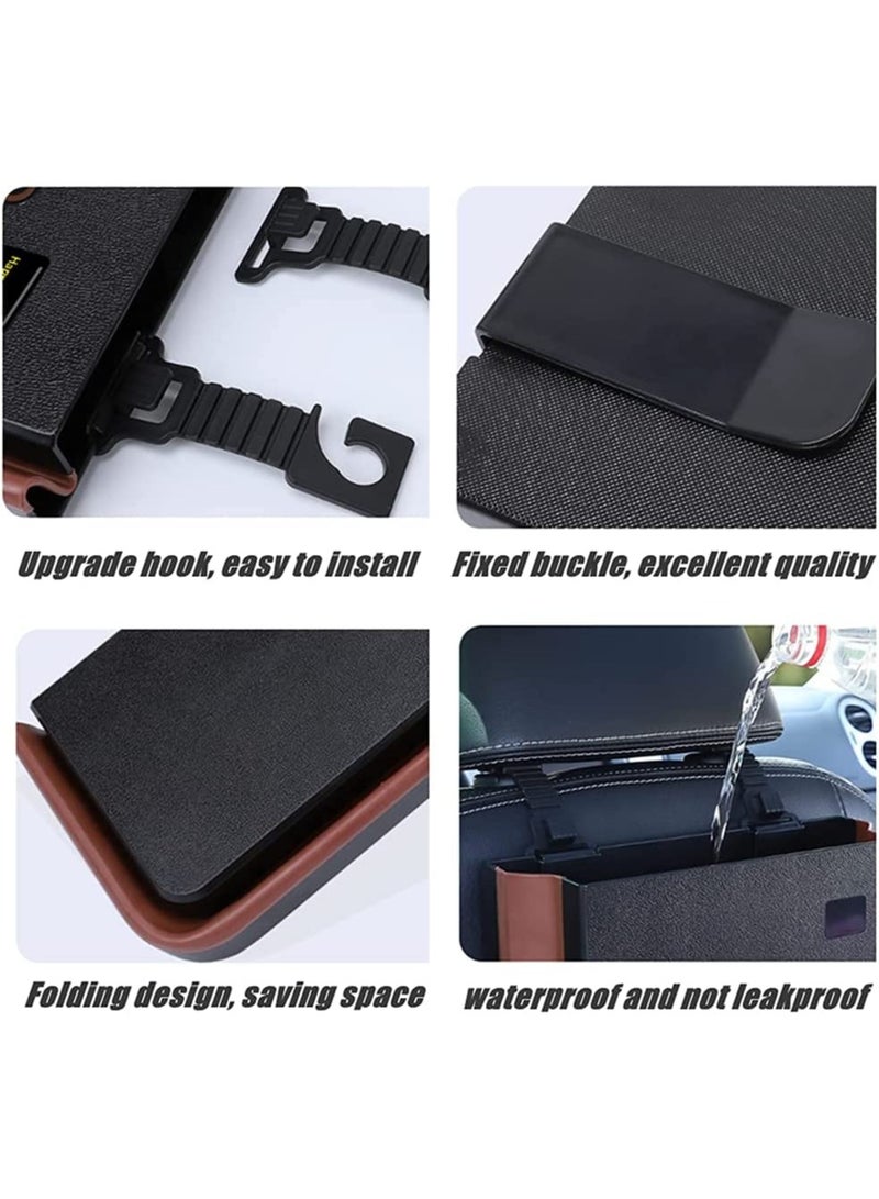 Excefore Car Garbage Can, Hanging Car Trash Can, Collapsible Portable Waterproof Mini Trash Bin Small Car Organizer Holder Small Car Storage Pockets with Clip for Front Back Seat Accessories, Black - Image 5