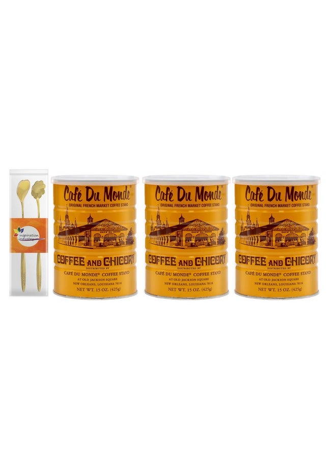 Cafe du Monde Ground Coffee 15 Oz (425 g) With 2 Coffee Spoons (3 CANS) - pzsku/Z1D7C07F70793DB752E68Z/45/_/1740982608/f9430a2b-32e0-4ccf-9db0-0e3c61d0e4c3