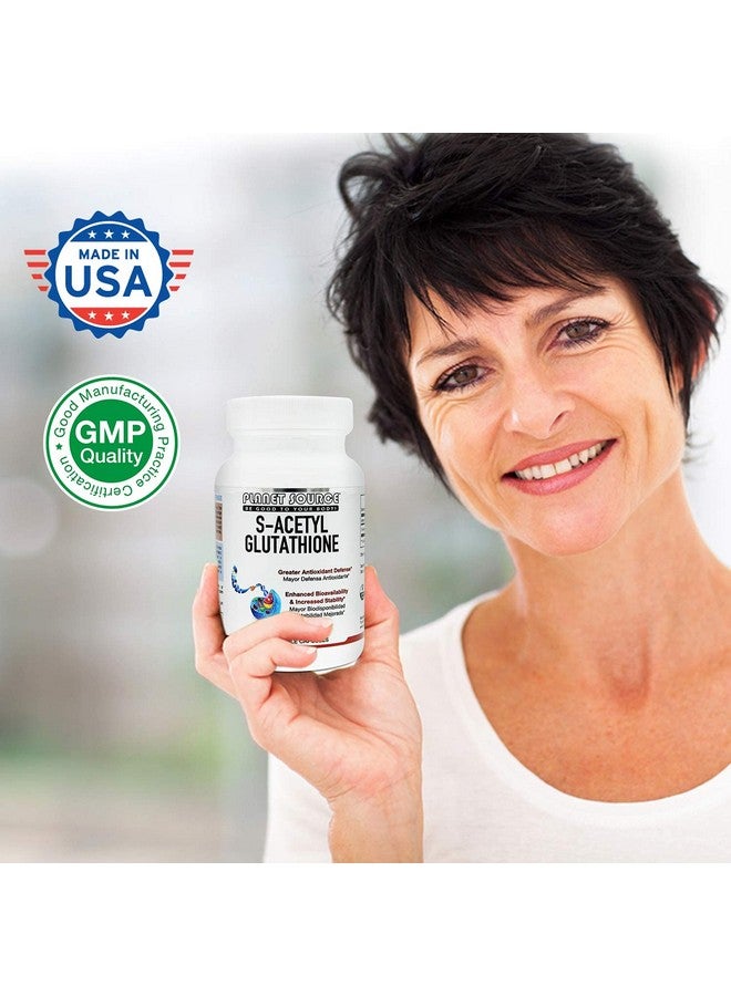 Planet Source Sacetyl Glutathione (Food Grade) Supplement Best Detox Supports Healthy Aging Liver Detox And Cell Function High Absorbtion Small Vegetarian Capsules - Image 5