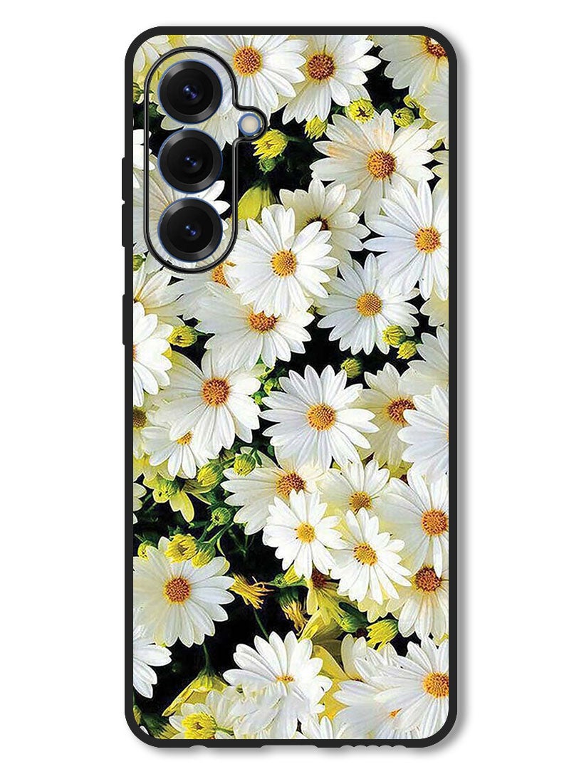 Theodor Case Compatible with Samsung Galaxy A56 Protection Shockproof Bumper Cover White Flowers - Image 1