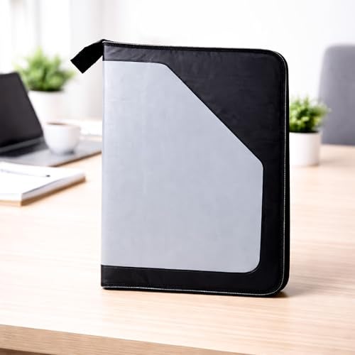 CLAPONE PU Leather 12-Pocket A4 File Organizer Professional Document Holder for Certificates, Legal Documents, Home, Office, Coloured File Folders, Multipurpose, School Use (Grey) - Image 1