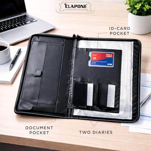CLAPONE PU Leather 12-Pocket A4 File Organizer Professional Document Holder for Certificates, Legal Documents, Home, Office, Coloured File Folders, Multipurpose, School Use (Grey) - Image 5