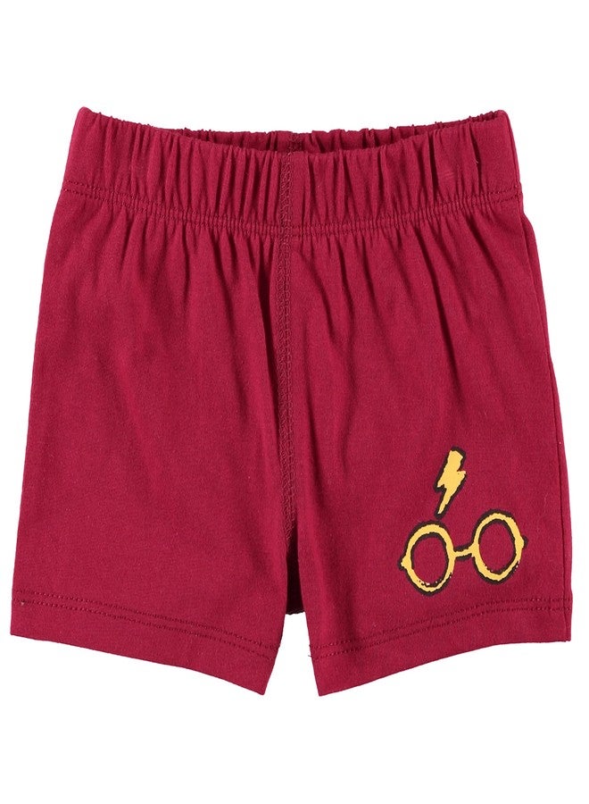 هاري بوتر طقم هدايا مكون من 3 قطع من هاري بوتر: تيشيرت وشورت (رمادي/أحمر، من 0 إلى 3 أشهر) - Image 4