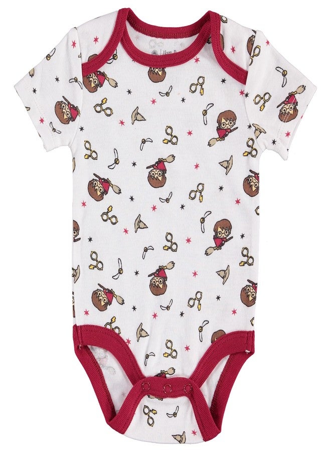 هاري بوتر طقم هدايا مكون من 3 قطع من هاري بوتر: تيشيرت وشورت (رمادي/أحمر، من 0 إلى 3 أشهر) - Image 2