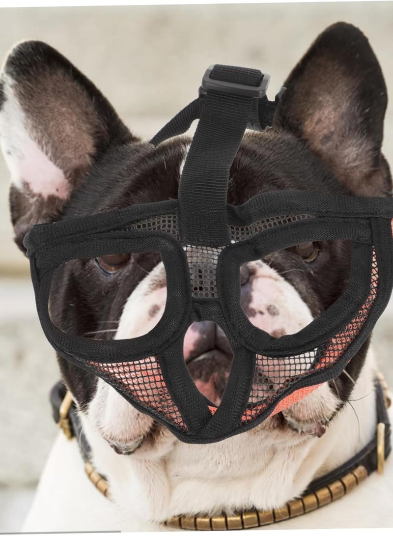 GGOOT Adjustable Breathable Mesh Dog Muzzle for Short Snout Breeds Biting Barking Chewing Comfortable Fit Essential Pet Product for Training and Outdoor Use  - Image 2