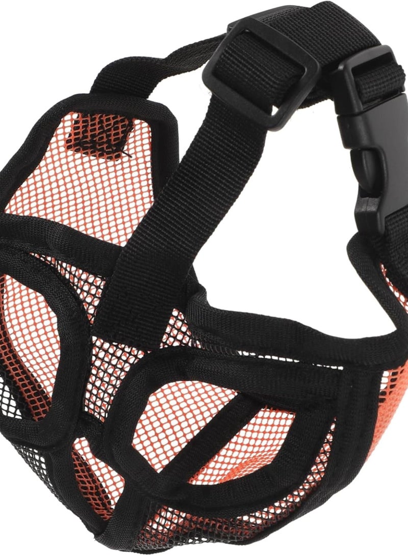 GGOOT Adjustable Breathable Mesh Dog Muzzle for Short Snout Breeds Biting Barking Chewing Comfortable Fit Essential Pet Product for Training and Outdoor Use  - Image 1