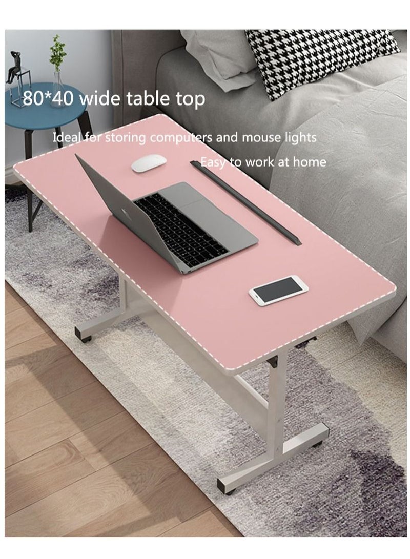 Arabest Computer Desk Lazy Bedside Table Mobile Lifting Writing Desk Study Desk Foldable Simple Desk Small Desk White - Image 5
