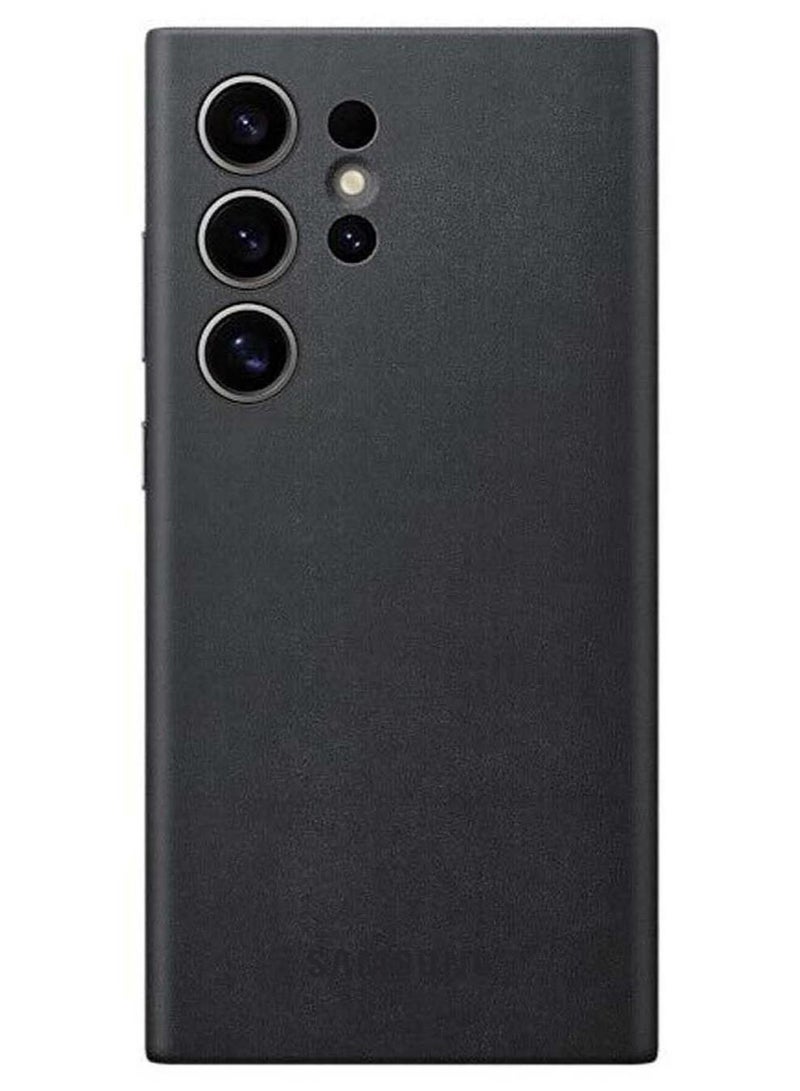 Techie Samsung Galaxy S24 Ultra 2024 Vegan Leather Case Nature Friendly Case – Black - Image 1