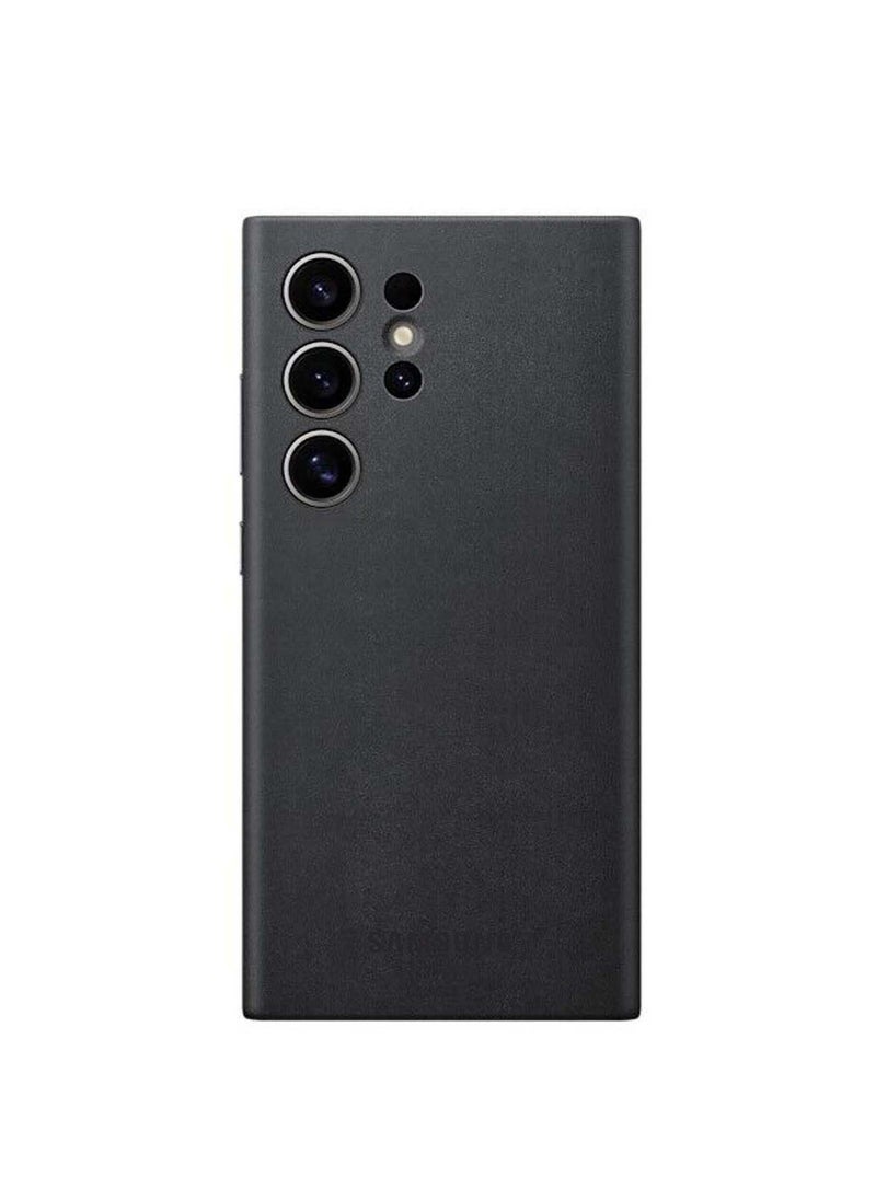 Techie - Samsung Galaxy S24 Ultra 2024 Vegan Leather Case Nature Friendly Case – Black - Image 1