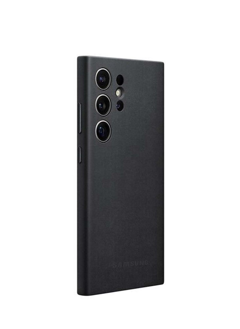 Techie - Samsung Galaxy S24 Ultra 2024 Vegan Leather Case Nature Friendly Case – Black - Image 1