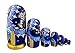 Winterworm Beautiful Blue and Gold Little Girl and Fairy Tale Pattern Handmade Wooden Traditional Russian Nesting Dolls Matryoshka Dolls Set 7 Pieces for Kids Toy Birthday Christmas Decoration - Image 4