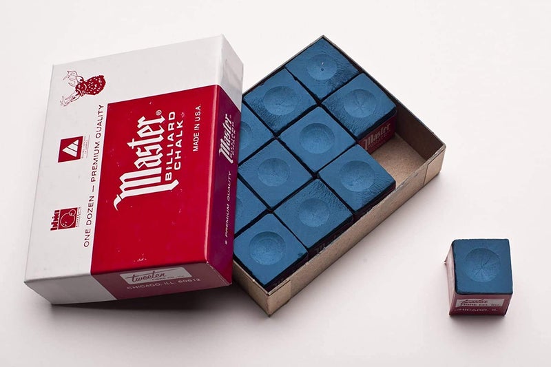 JBB Snooker Pool Master Blue Cue Chalk - 12 Pieces - Image 2