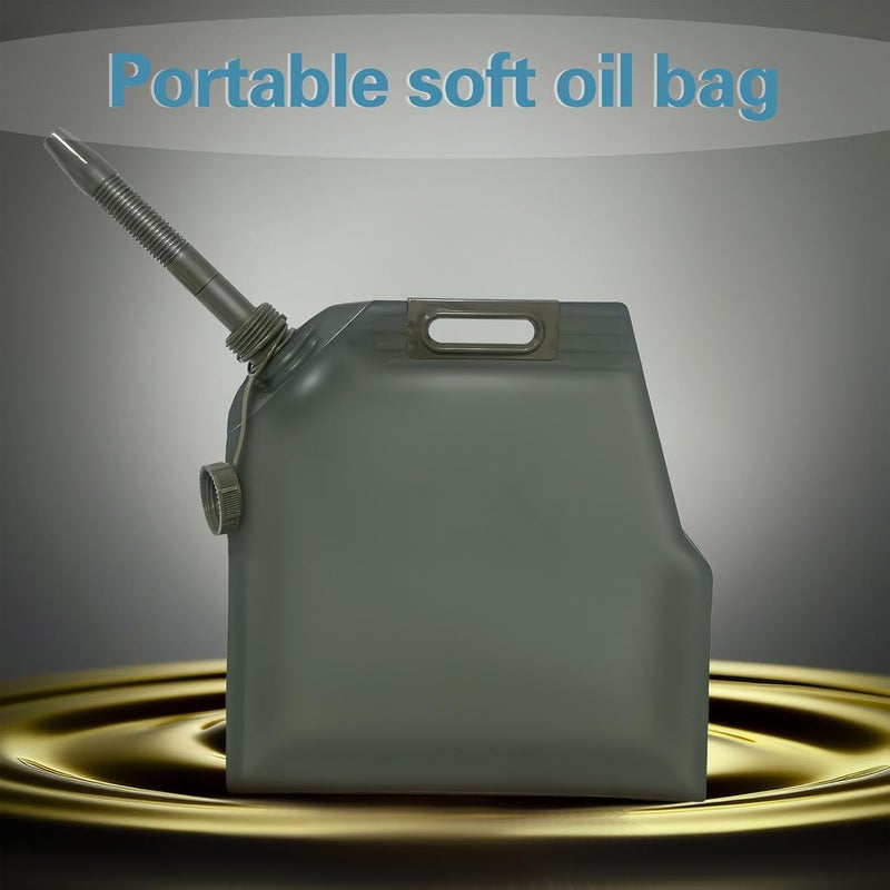 Portable Gas Bladder, Tpu Leakproof Fuel Bag Gasoline Handheld Oil Transfer Foldable Fuel Transfer Vehicle Oil Bag Gasoline Container for Drivers Suvs (5L) - Image 4