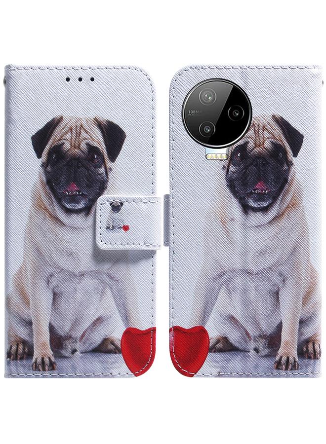 زبون جراب لهاتف Infinix Note 12 Pro 4G، جراب جلدي أفقي قابل للطي برسومات ملونة - Image 1