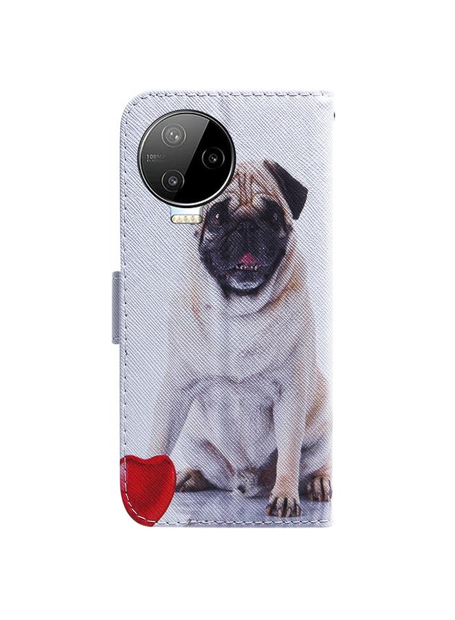 زبون جراب لهاتف Infinix Note 12 Pro 4G، جراب جلدي أفقي قابل للطي برسومات ملونة - Image 3