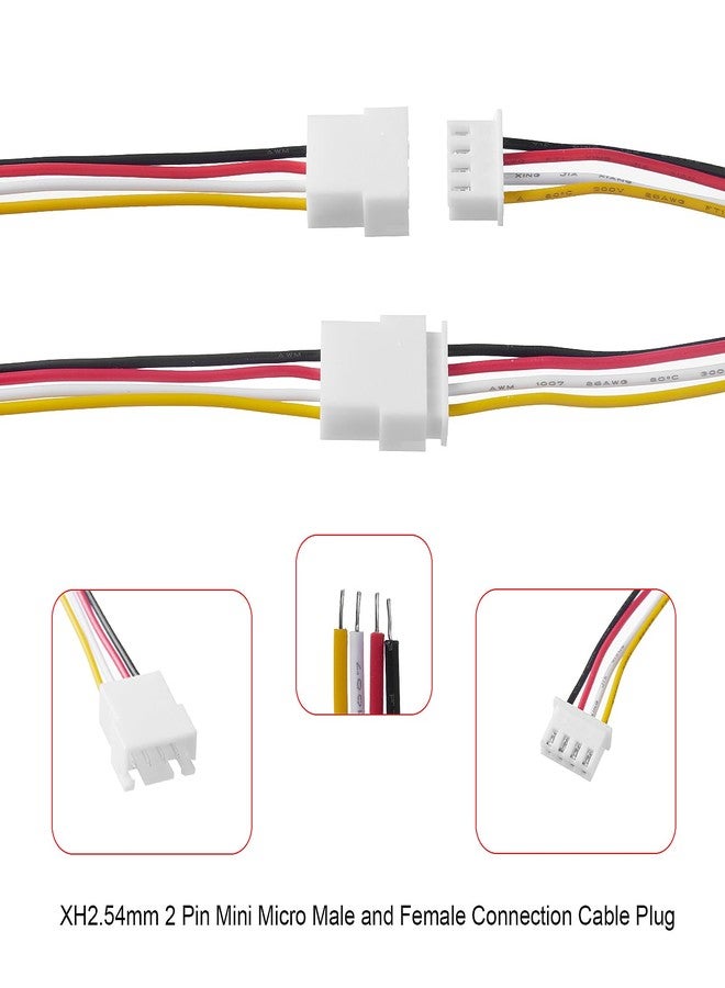 Bridgold 20 Pairs JST-XH 2.54 4Pin Connector Balance Plug Lead Socket Male and Female with 100mm Silicone Wire Cables. (4Pin) - Image 5