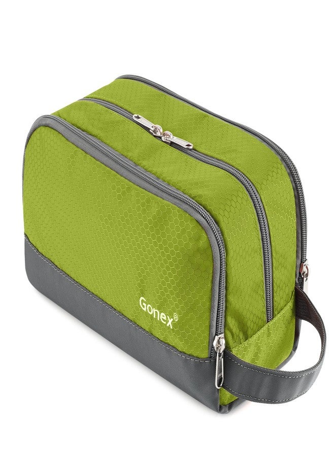 Gonex Travel Toiletry Bag Nylon, Dopp Kit Shaving Bag Toiletry Organizer Green - Image 1