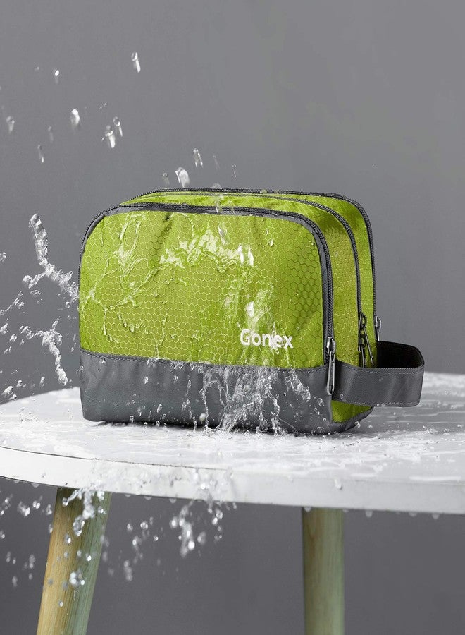 Gonex Travel Toiletry Bag Nylon, Dopp Kit Shaving Bag Toiletry Organizer Green - Image 2