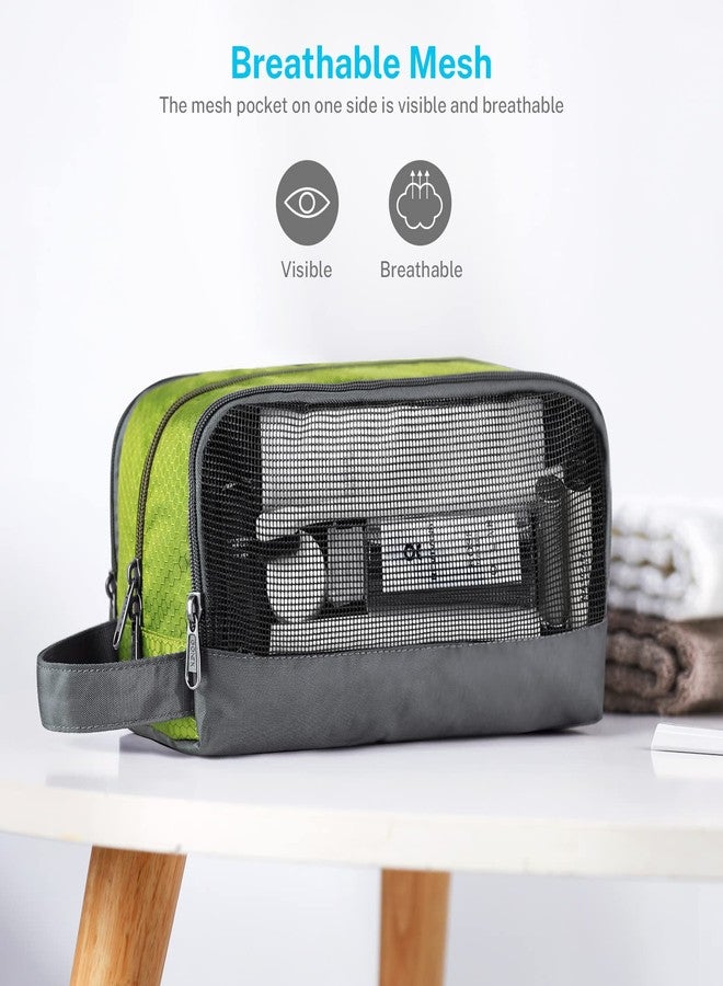 Gonex Travel Toiletry Bag Nylon, Dopp Kit Shaving Bag Toiletry Organizer Green - Image 3