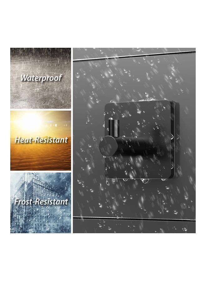 NIBEMINENT 4-Piece Towel Hook Set Black 4.5x4.5x3.4cm - Image 2