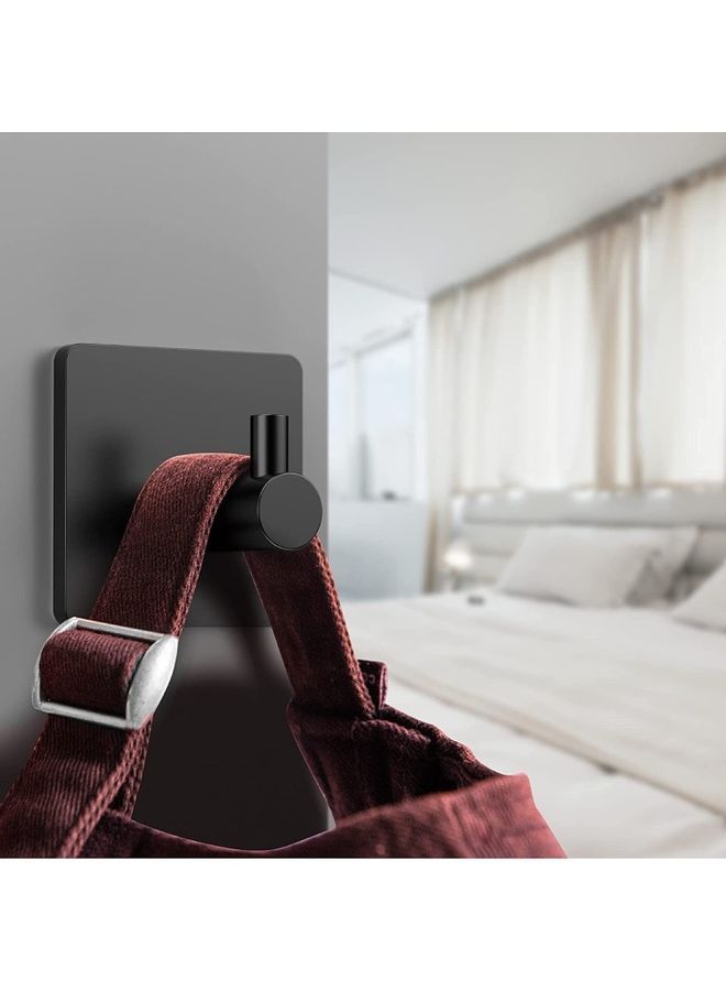 NIBEMINENT 4-Piece Towel Hook Set Black 4.5x4.5x3.4cm - Image 5