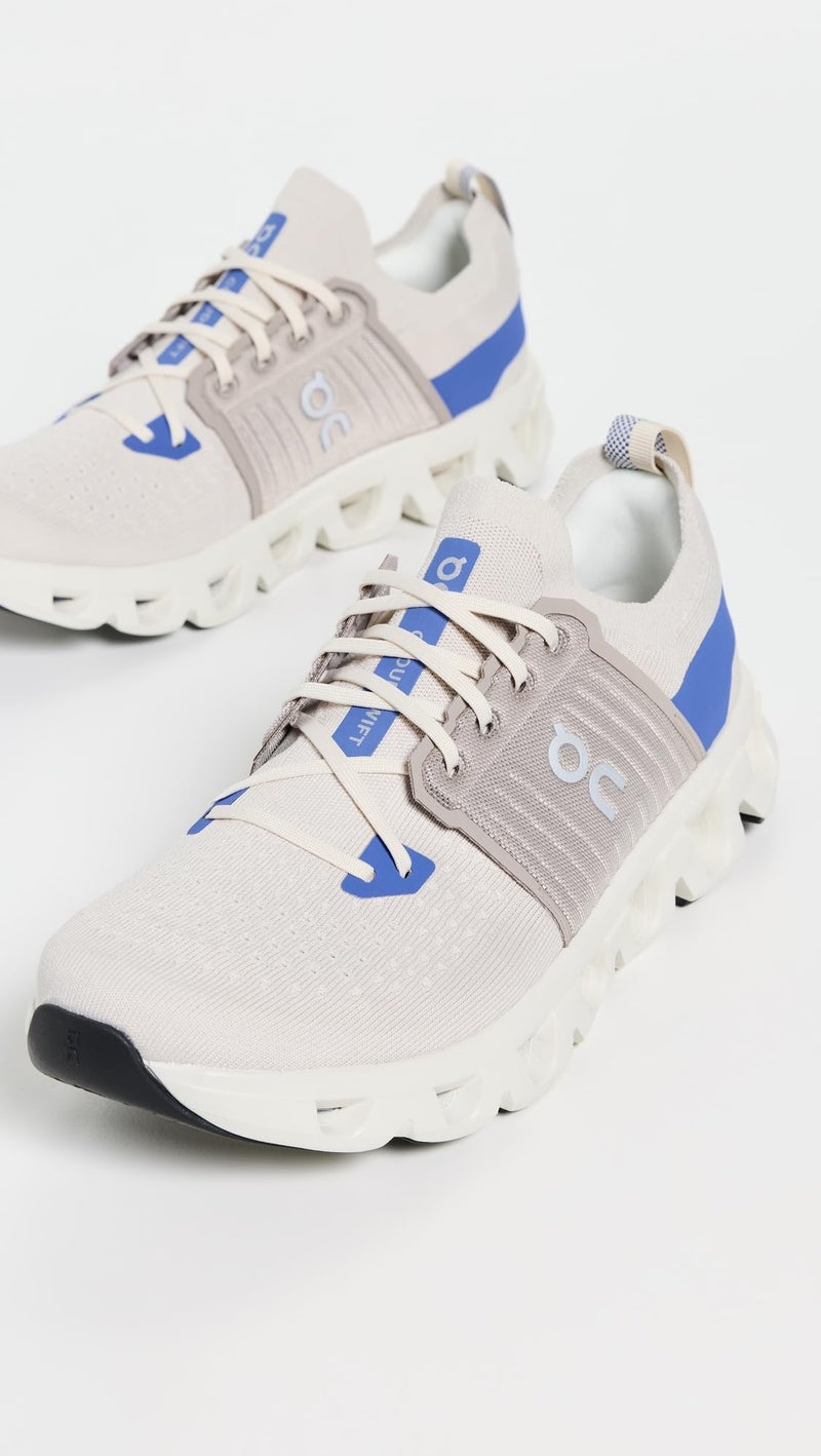 On Men's Cloudswift 4 Sneakers, Cream/Cobalt, Blue, Off White, 8.5 Medium US - Image 4