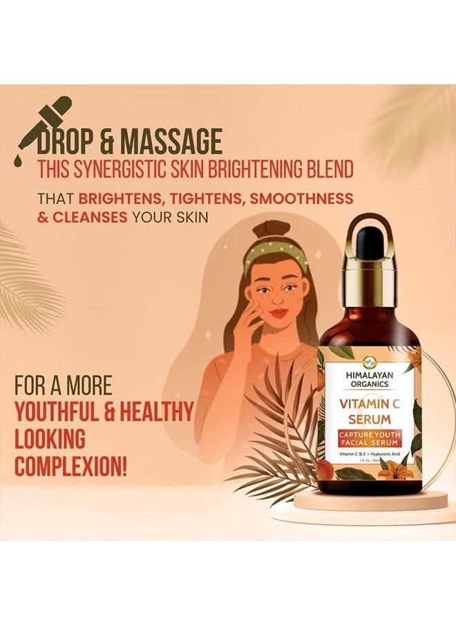 Himalayan organics - Vitamin C Serum With Hyaluronic Acid ,Vitamin C & E | Improves Skin Elasticity | Blemish Free Skin | Highly Stable & Effective Skin Brightening - 30ml - Image 1