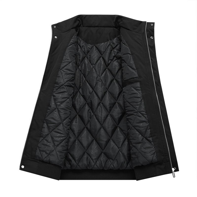 Men'S Jacket Fashion Casual Thickened Cotton Coat Trendy Workwear Cotton Jacket Loose Plus Size - Image 5