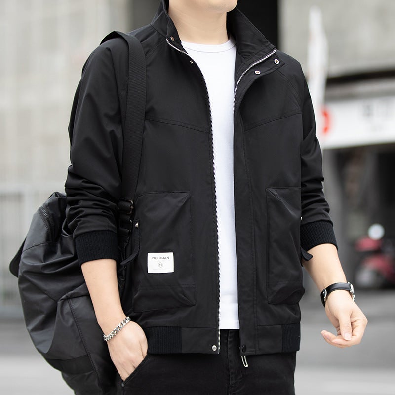 Men'S Jacket Fashion Casual Thickened Cotton Coat Trendy Workwear Cotton Jacket Loose Plus Size - Image 1