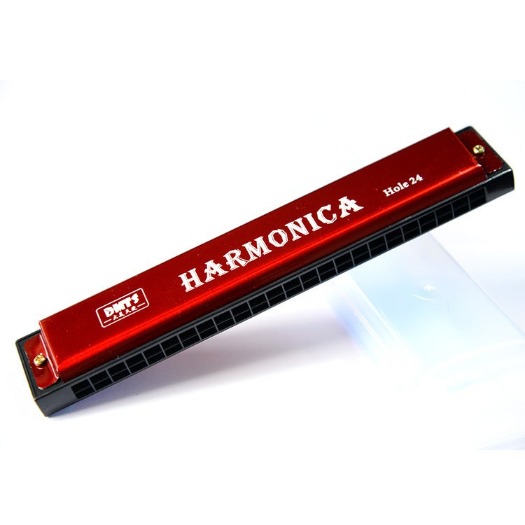 24-Hole C Key Harmonica Metal Harmonica Kidsren'S Beginner Enlightenment Musical Instrument Educational Early Education Toys - Image 1