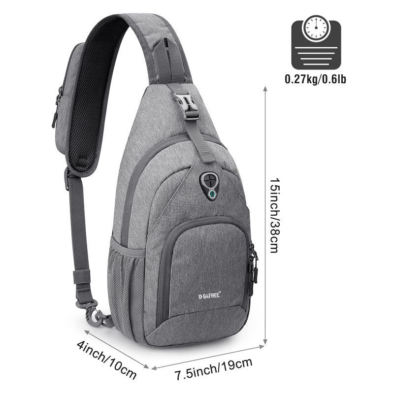 G4Free RFID Sling Bag Crossbody Backpack Small Chest Shoulder Bag Hiking Outdoor - Image 2