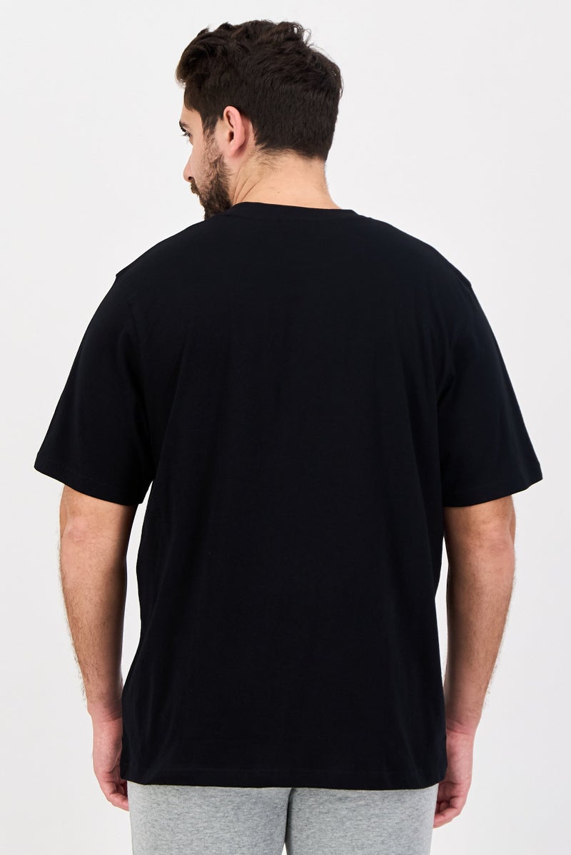FILA Men Sportswear Fit Short Sleeve Outdoor T-shirt, Black - Image 3